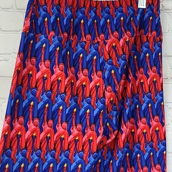 LuLaRoe Statue of Liberty One Size (2-10) Butter Soft Legging American USA New - Picture 6 of 7